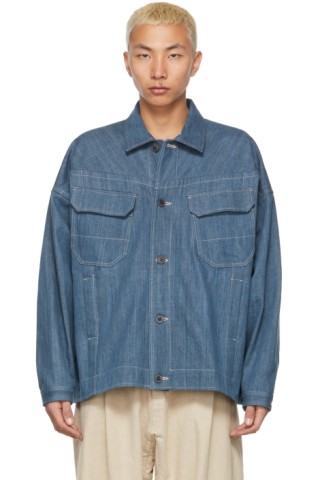 Jan-Jan Van Essche: Blue #47 Denim Jacket | SSENSE