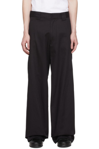 Yuki Hashimoto: Black Cotton Trousers | SSENSE Canada