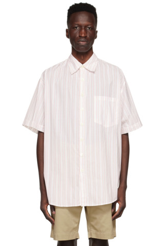 Schnayderman's: White Cotton Short Sleeve Shirt | SSENSE