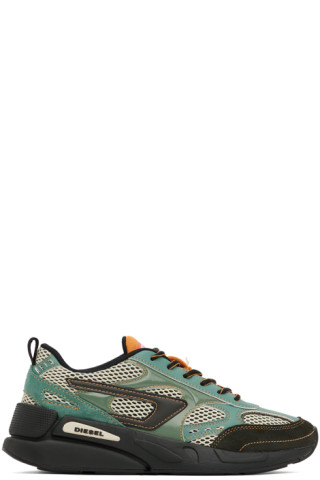 Diesel: Green & Orange S-Serendipity Sport Sneakers | SSENSE