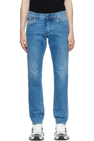 Dolce & Gabbana: Blue Slim Fit Jeans | SSENSE Canada