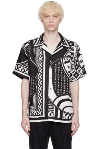 Dolce & Gabbana: Black Bandana Print Shirt | SSENSE