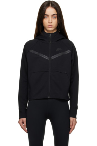 Nike: Black Sportswear Tech Fleece Hoodie | SSENSE