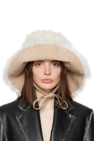 Off-White Furry Boonie Hat by Marine Serre on Sale
