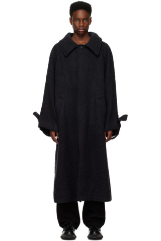 R13: Black Jumbo Coat | SSENSE