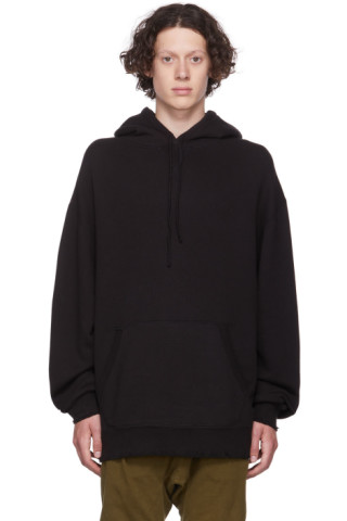 R13: Black Vintage Hoodie | SSENSE UK