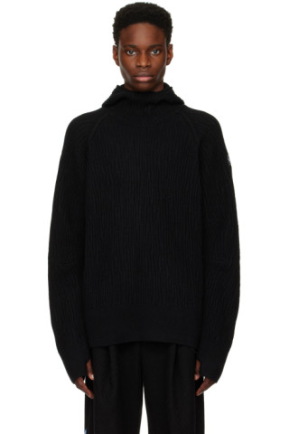 Black Clava Hoodie by ADER error on Sale