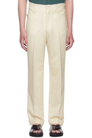 Off-White Side Tab Trousers by Factor's on Sale