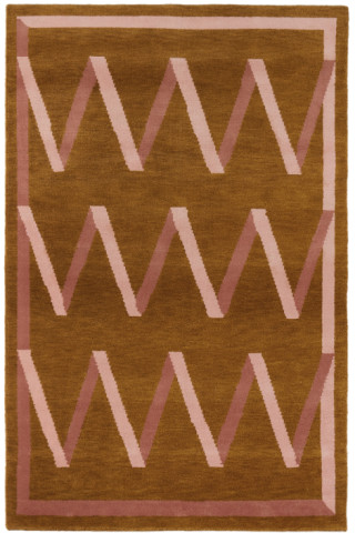 Brown Campbell-Rey Folding Ribbon Rug by Nordic Knots | SSENSE