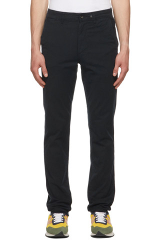 Navy Cotton Chino Trousers by rag & bone on Sale