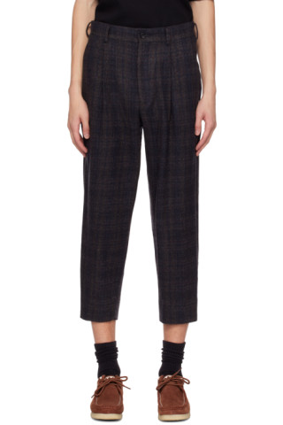 Plaid Check Tapered Pants