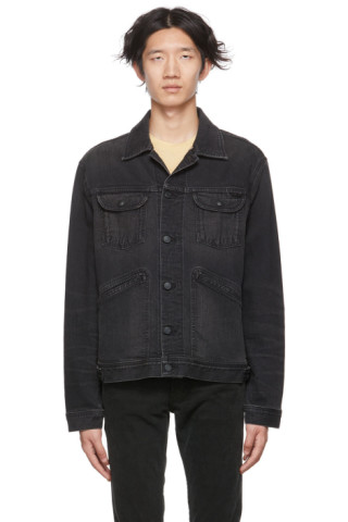 TOM FORD: Black Japanese Selvedge Denim Jacket | SSENSE