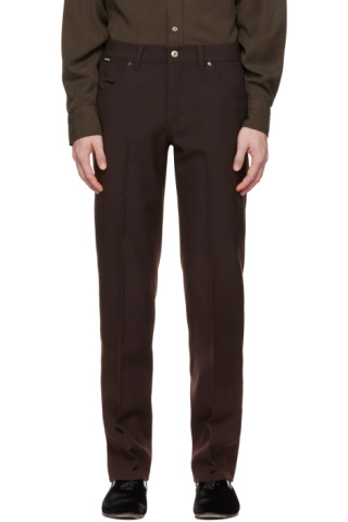 TOM FORD: Brown Straight-Leg Trousers | SSENSE