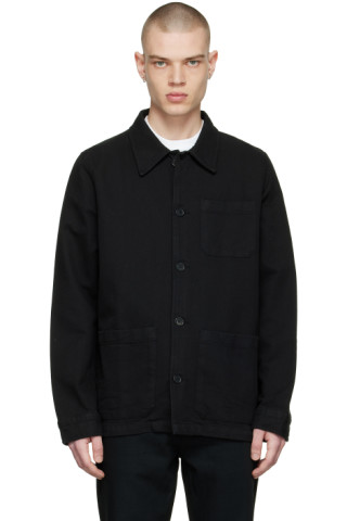 Black Barney Worker Jacket by Nudie Jeans on Sale