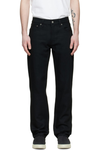 Nudie Jeans: Black Gritty Jackson Jeans | SSENSE Nudie Jeans: Black Gritty Jackson Jeans | SSENSE