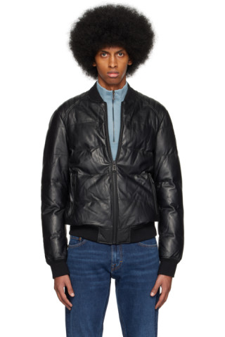 Belstaff: Black Radial Leather Jacket | SSENSE