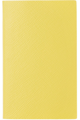 Smythson Mind Your French Notebook in Yellow 1028125 YELLOW