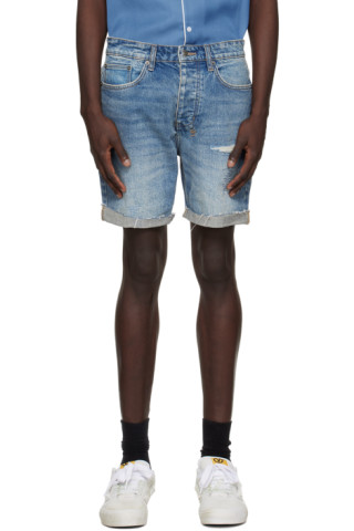 Ksubi: Blue Chopper Shorts | SSENSE Canada
