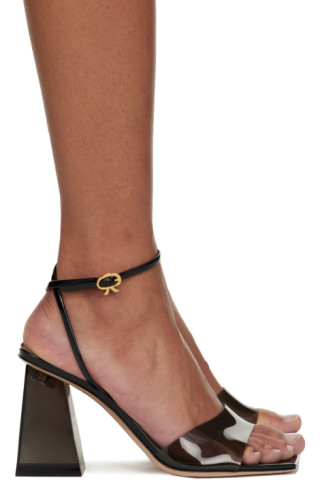 Black Cosmic 85 Heeled Sandals by Gianvito Rossi on Sale