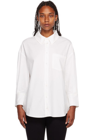 ANINE BING: White Mika Shirt | SSENSE Canada