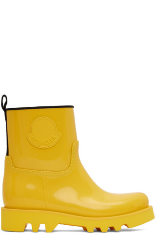 Moncler: Yellow Ginette Boots | SSENSE