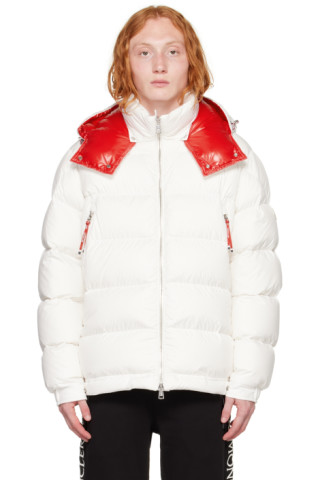 Moncler: White Poirier Down Jacket | SSENSE