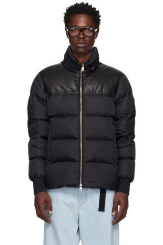 Moncler: Black Bugrane Down Jacket | SSENSE Canada