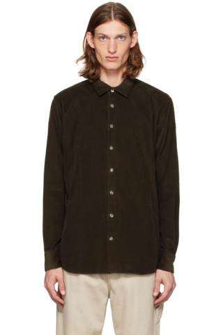 Moncler: Brown Button Shirt | SSENSE