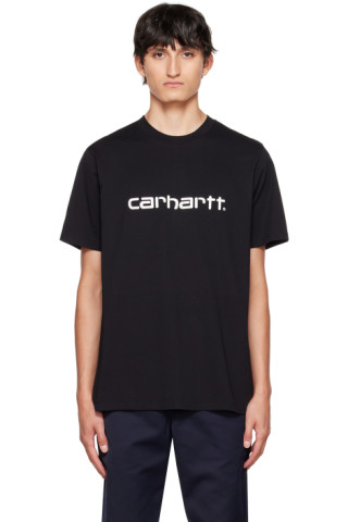 Carhartt Work In Progress: Black Script T-Shirt | SSENSE