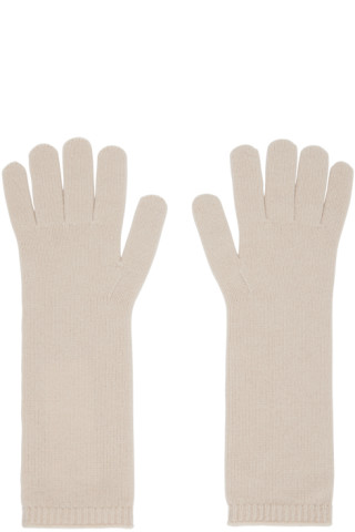 Max Mara: Beige Conio Gloves | SSENSE