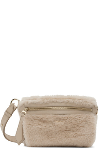 Newban Teddy Belt Bag in Beige - Max Mara