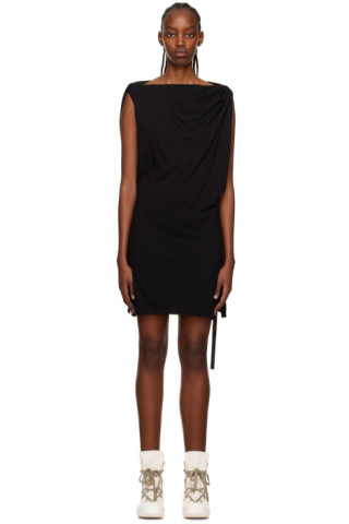 Rick Owens Drkshdw: Black Toga Minidress | SSENSE