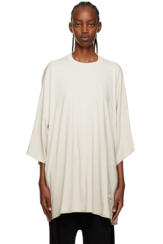 Rick Owens DRKSHDW: Beige Tommy T-Shirt | SSENSE