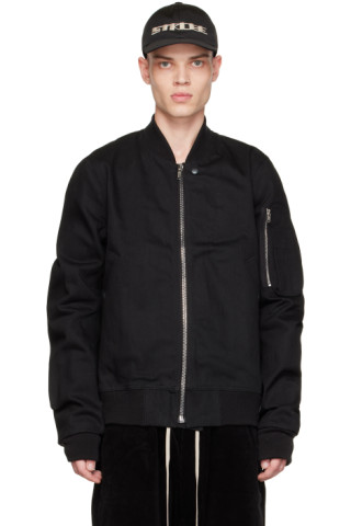 Rick Owens DRKSHDW: Black Flight Bomber Jacket | SSENSE