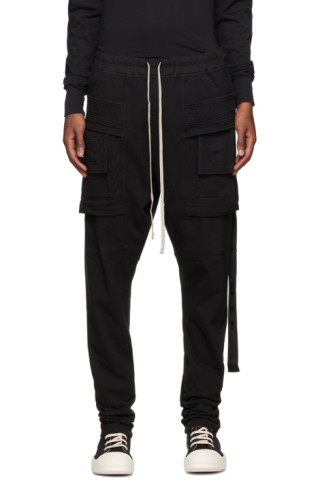 Black Creatch Cargo Pants by Rick Owens DRKSHDW on Sale