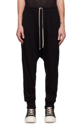 Rick Owens Drkshdw: Black Prisoner Lounge Pants | SSENSE