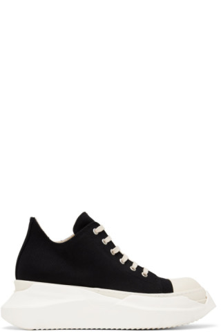 Black Abstract Low-Top Sneakers by Rick Owens DRKSHDW on Sale