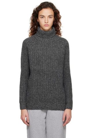 Sunspel: Gray Chunky Turtleneck | SSENSE