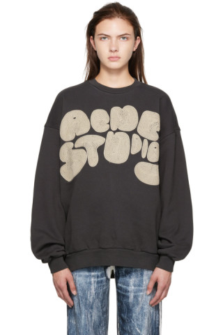 Acne Studios: Gray Bubble Sweatshirt | SSENSE