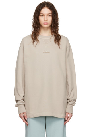 Beige Stamp Sweatshirt by Acne Studios on Sale