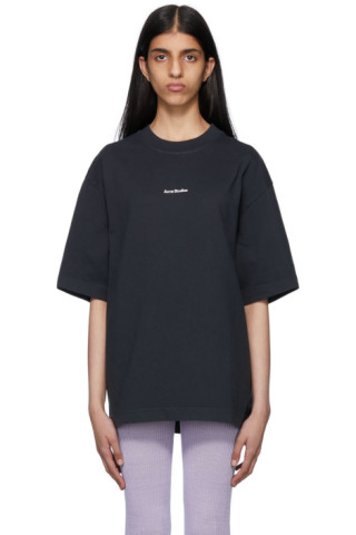 Acne Studios: Black Organic Cotton T-Shirt | SSENSE