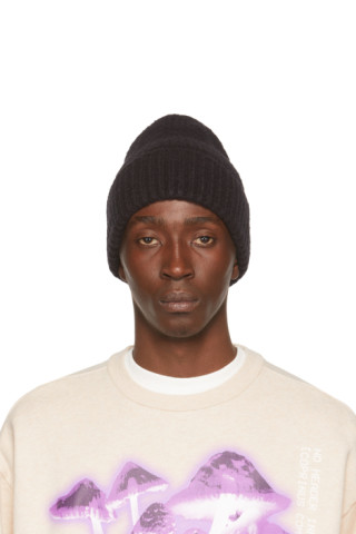 Acne Studios: Black Wool Beanie | SSENSE