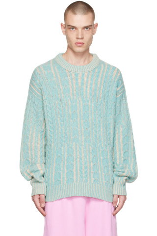 Acne Studios: Blue Crewneck Sweater | SSENSE