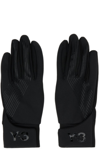 Black Utility Gloves by Y-3 on Sale
