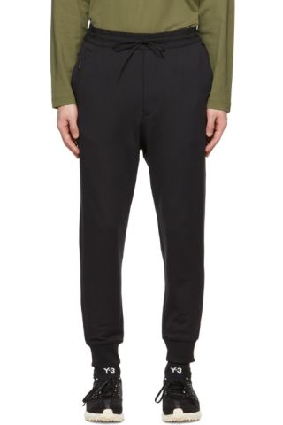 Y-3: Black Classic Cuffed Track Pants | SSENSE