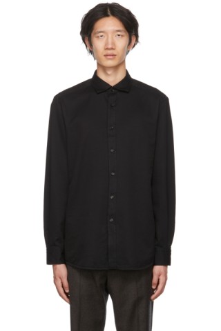 ZEGNA: Black Leisure Fit Shirt | SSENSE