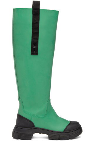 Green Country Boots by GANNI on Sale