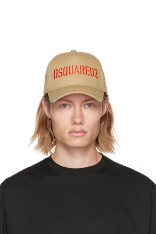 Dsquared2: Tan Baseball Cap | SSENSE