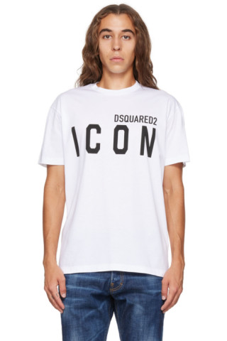 Dsquared2: White Icon Cool T-Shirt | SSENSE