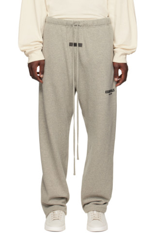 Fear of God ESSENTIALS: Gray Relaxed Lounge Pants | SSENSE